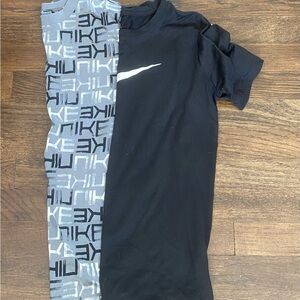 Nike Black and Patterned T-Shirts
